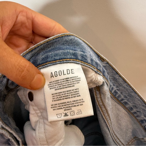 Agolde Mia Mid Rise Straight in Dimension - Picture 6 of 9